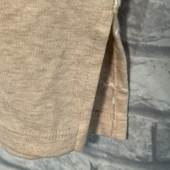 Alfred Dunner Blouse Womens L Tan White Scoop Neck Lace Embellished Long Sleeve - Picture 11 of 15